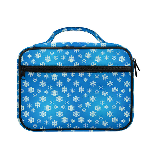 Blue Snowflake Pattern Print Briefcase Bible Bag