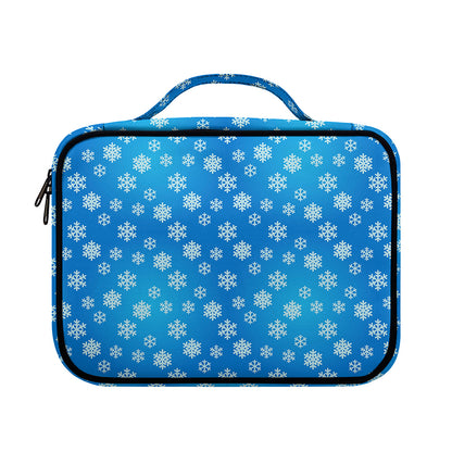 Blue Snowflake Pattern Print Briefcase Bible Bag