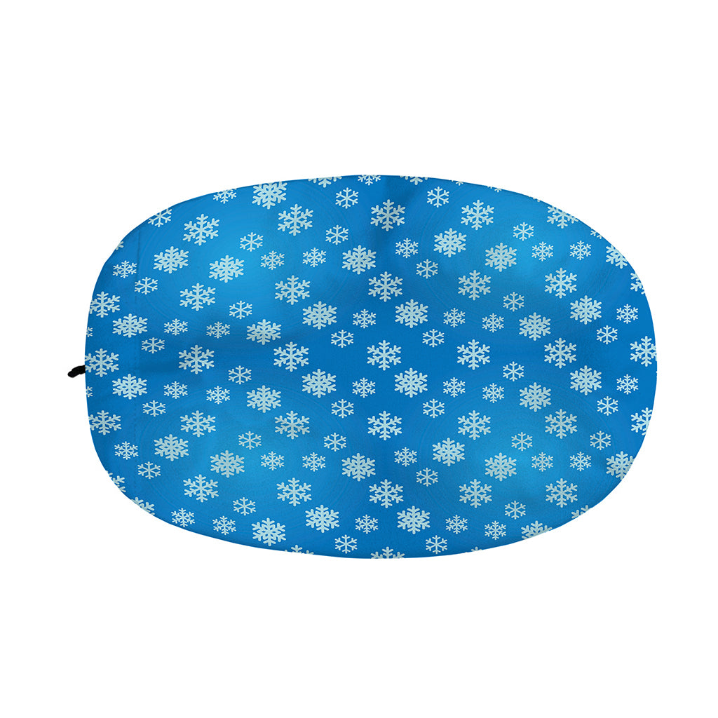 Blue Snowflake Pattern Print Car Side Mirror Covers