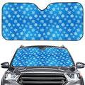 Blue Snowflake Pattern Print Car Windshield Sun Shade
