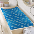 Blue Snowflake Pattern Print Changing Pad Cover