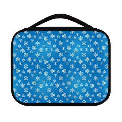 Blue Snowflake Pattern Print Classic Bible Case