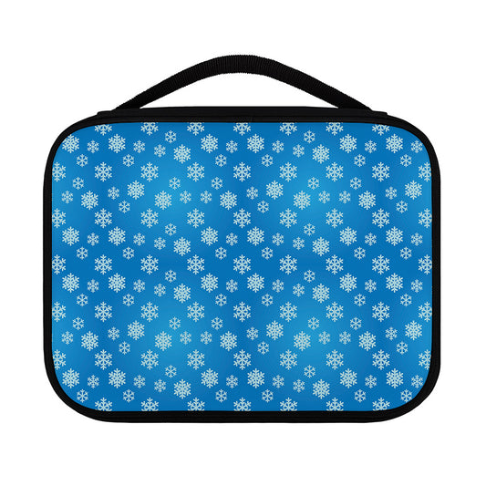 Blue Snowflake Pattern Print Classic Bible Case