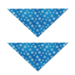 Blue Snowflake Pattern Print Dog Bandana