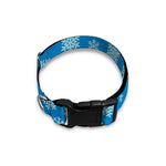 Blue Snowflake Pattern Print Dog Collar