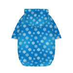 Blue Snowflake Pattern Print Dog Zip Up Hoodie
