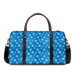 Blue Snowflake Pattern Print Duffle Bag