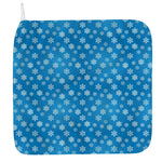 Blue Snowflake Pattern Print Hand Towel