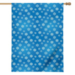 Blue Snowflake Pattern Print House Flag