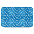 Blue Snowflake Pattern Print Indoor Door Mat