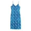 Blue Snowflake Pattern Print Jersey Midi Cami Dress
