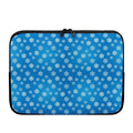 Blue Snowflake Pattern Print Laptop Sleeve