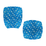 Blue Snowflake Pattern Print Office Chair Cover