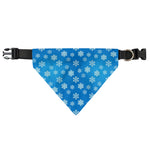 Blue Snowflake Pattern Print Over The Collar Dog Bandana