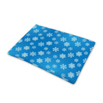 Blue Snowflake Pattern Print Pet Cooling Mat Cover