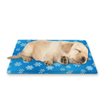 Blue Snowflake Pattern Print Pet Cooling Mat Cover