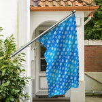Blue Snowflake Pattern Print Polyester Flag