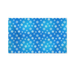 Blue Snowflake Pattern Print Polyester Flag