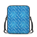Blue Snowflake Pattern Print Rectangular Crossbody Bag