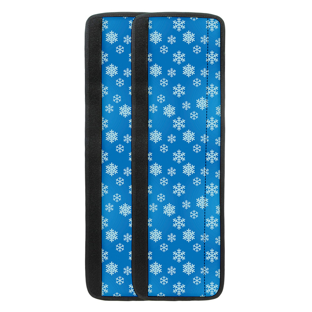 Blue Snowflake Pattern Print Refrigerator Handle Covers