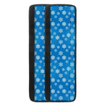 Blue Snowflake Pattern Print Refrigerator Handle Covers
