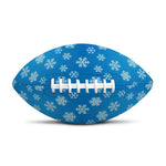 Blue Snowflake Pattern Print Rugby Ball