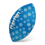 Blue Snowflake Pattern Print Rugby Ball
