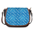Blue Snowflake Pattern Print Saddle Bag