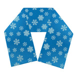 Blue Snowflake Pattern Print Scarf