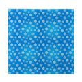 Blue Snowflake Pattern Print Silk Bandana