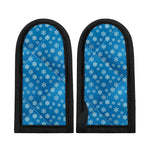 Blue Snowflake Pattern Print Skillet Handle Cover