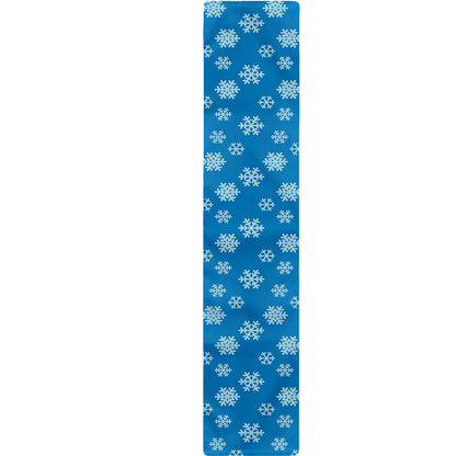 Blue Snowflake Pattern Print Table Runner