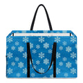 Blue Snowflake Pattern Print Utility Tote Bag
