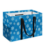 Blue Snowflake Pattern Print Utility Tote Bag