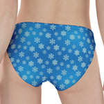 Blue Snowflake Pattern Print Women's Panties