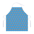 Blue Soccer Ball Pattern Print Adjustable Apron