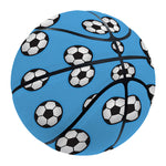 Blue Soccer Ball Pattern Print Basketball