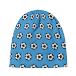 Blue Soccer Ball Pattern Print Beanie
