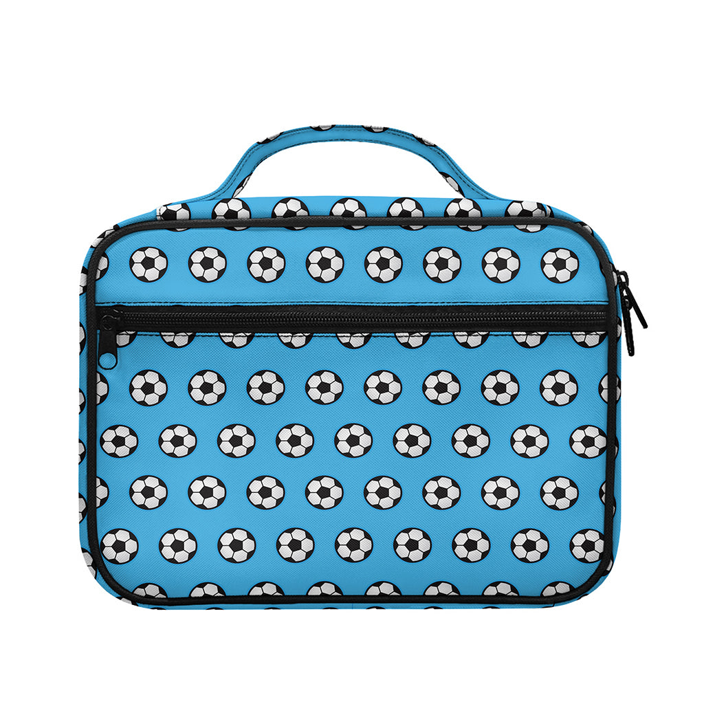 Blue Soccer Ball Pattern Print Briefcase Bible Bag