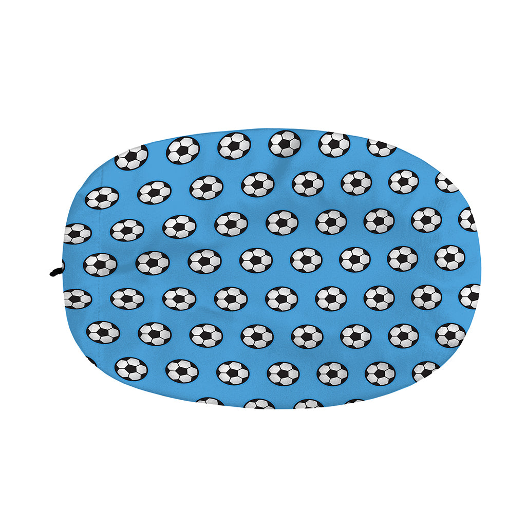 Blue Soccer Ball Pattern Print Car Side Mirror Covers