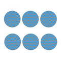 Blue Soccer Ball Pattern Print Coaster Set