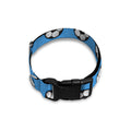 Blue Soccer Ball Pattern Print Dog Collar