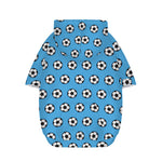 Blue Soccer Ball Pattern Print Dog Zip Up Hoodie