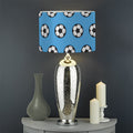 Blue Soccer Ball Pattern Print Drum Lamp Shade