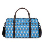 Blue Soccer Ball Pattern Print Duffle Bag