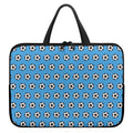 Blue Soccer Ball Pattern Print Laptop Sleeve With Handle