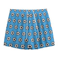 Blue Soccer Ball Pattern Print Mesh Shorts