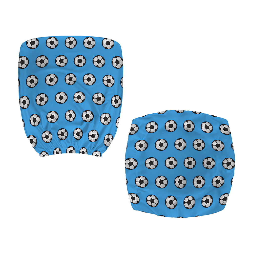 Blue Soccer Ball Pattern Print Office Chair Cover