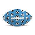 Blue Soccer Ball Pattern Print Rugby Ball