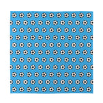 Blue Soccer Ball Pattern Print Silk Bandana